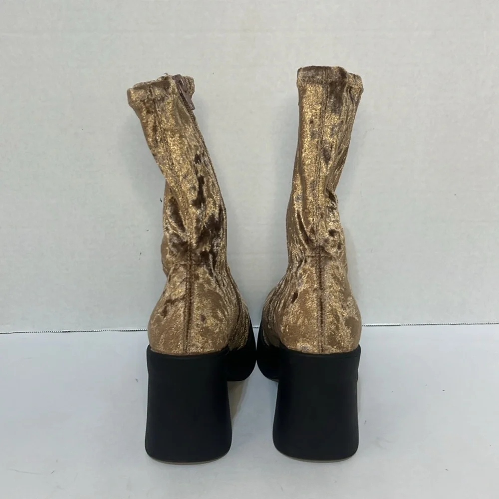 NWOB Steve Madden Klayton Velvet‎ Platform Mid Boots Size 7 - Picture 3 of 6